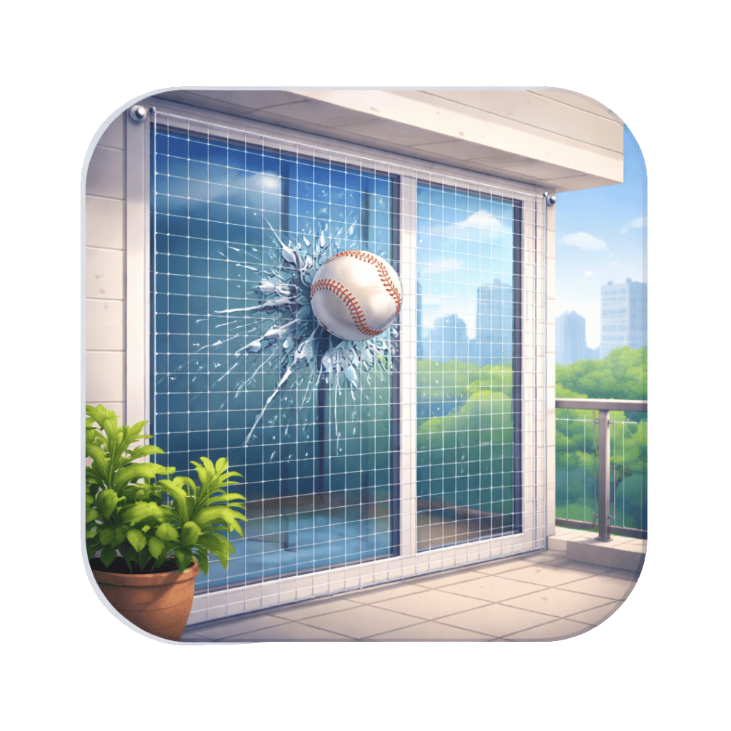 Glass Protection Safety Nets